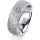 Ring 14 Karat Weissgold 7.0 mm kristallmatt 1 Brillant G vs 0,025ct