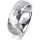 Ring 14 Karat Weissgold 7.0 mm diamantmatt 1 Brillant G vs 0,025ct