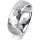 Ring 14 Karat Weissgold 7.0 mm diamantmatt 1 Brillant G vs 0,035ct