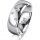 Ring 14 Karat Weissgold 7.0 mm poliert 3 Brillanten G vs Gesamt 0,070ct