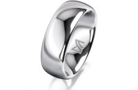 Ring 18 Karat Weissgold 7.0 mm poliert