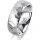 Ring 18 Karat Weissgold 7.0 mm diamantmatt