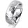 Ring 18 Karat Weissgold 7.0 mm diamantmatt 1 Brillant G vs 0,035ct