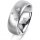 Ring 18 Karat Weissgold 7.0 mm sandmatt 3 Brillanten G vs Gesamt 0,070ct