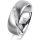 Ring 18 Karat Weissgold 7.0 mm l&auml;ngsmatt 6 Brillanten G vs Gesamt 0,080ct