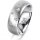 Ring 18 Karat Weissgold 7.0 mm sandmatt 5 Brillanten G vs Gesamt 0,095ct