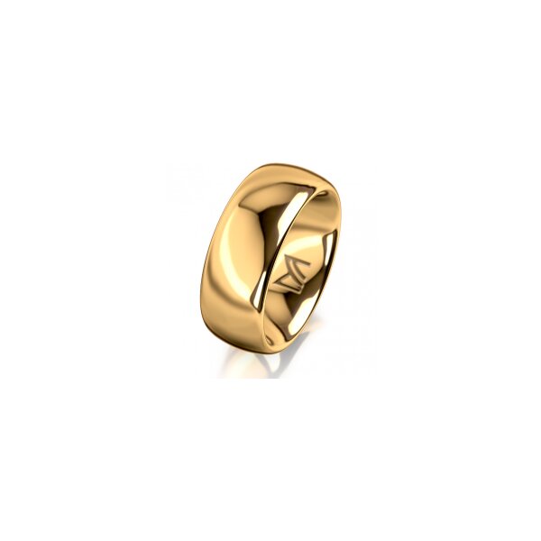Ring 14 Karat Gelbgold 8.0 mm poliert