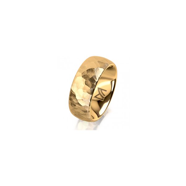 Ring 14 Karat Gelbgold 8.0 mm diamantmatt