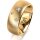 Ring 14 Karat Gelbgold 8.0 mm sandmatt 3 Brillanten G vs Gesamt 0,080ct
