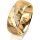Ring 14 Karat Gelbgold 8.0 mm diamantmatt 7 Brillanten G vs Gesamt 0,095ct