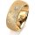 Ring 14 Karat Gelbgold 8.0 mm kreismatt 5 Brillanten G vs Gesamt 0,115ct