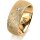 Ring 14 Karat Gelbgold 8.0 mm kristallmatt 5 Brillanten G vs Gesamt 0,115ct