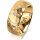 Ring 18 Karat Gelbgold 8.0 mm diamantmatt 1 Brillant G vs 0,025ct