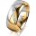Ring 14 Karat Gelb-/Weissgold 8.0 mm poliert 7 Brillanten G vs Gesamt 0,095ct