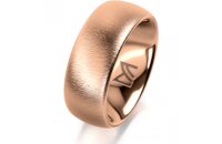 Ring 14 Karat Rotgold 8.0 mm sandmatt