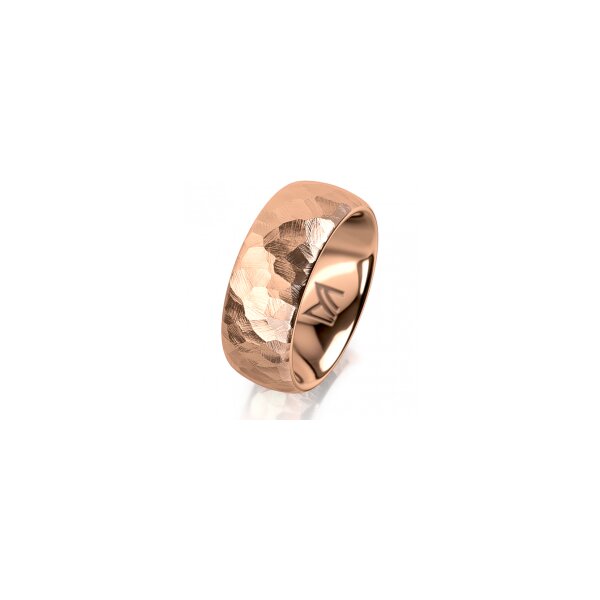 Ring 14 Karat Rotgold 8.0 mm diamantmatt