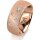 Ring 14 Karat Rotgold 8.0 mm kreismatt 5 Brillanten G vs Gesamt 0,115ct