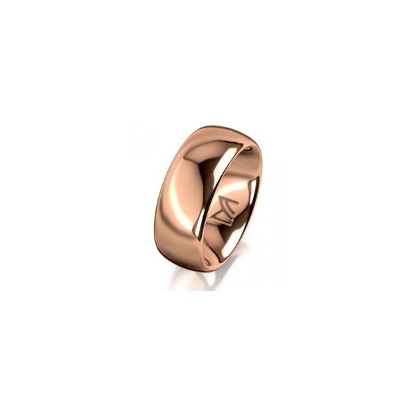 Ring 18 Karat Rotgold 8.0 mm poliert