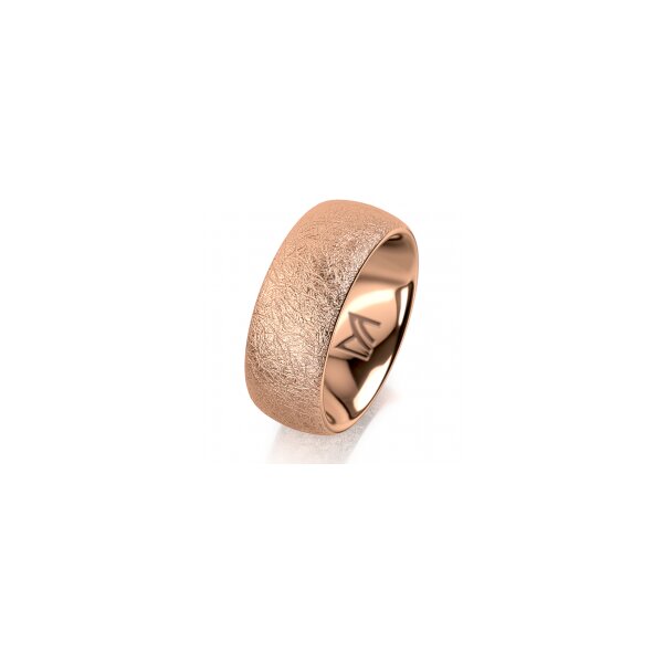 Ring 18 Karat Rotgold 8.0 mm kreismatt