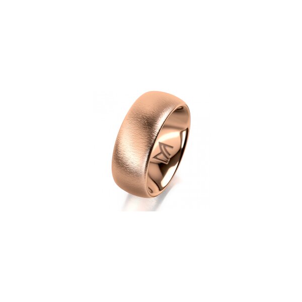 Ring 18 Karat Rotgold 8.0 mm sandmatt