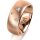 Ring 18 Karat Rotgold 8.0 mm sandmatt 3 Brillanten G vs Gesamt 0,080ct