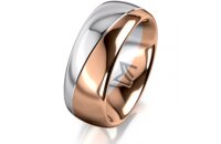 Ring 14 Karat Rot-/Weissgold 8.0 mm poliert