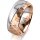 Ring 14 Karat Rot-/Weissgold 8.0 mm diamantmatt