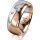 Ring 18 Karat Rot-/Weissgold 8.0 mm poliert 5 Brillanten G vs Gesamt 0,115ct