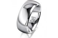 Ring 14 Karat Weissgold 8.0 mm poliert