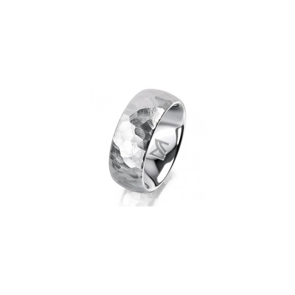 Ring 14 Karat Weissgold 8.0 mm diamantmatt
