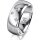 Ring 14 Karat Weissgold 8.0 mm poliert 3 Brillanten G vs Gesamt 0,080ct
