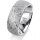 Ring 14 Karat Weissgold 8.0 mm kristallmatt 7 Brillanten G vs Gesamt 0,095ct