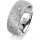 Ring 14 Karat Weissgold 8.0 mm kristallmatt 5 Brillanten G vs Gesamt 0,115ct