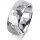 Ring 14 Karat Weissgold 8.0 mm diamantmatt 1 Brillant G vs 0,035ct