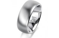 Ring 18 Karat Weissgold 8.0 mm l&auml;ngsmatt