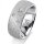 Ring 18 Karat Weissgold 8.0 mm kreismatt 3 Brillanten G vs Gesamt 0,080ct