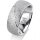 Ring 18 Karat Weissgold 8.0 mm kreismatt 7 Brillanten G vs Gesamt 0,095ct