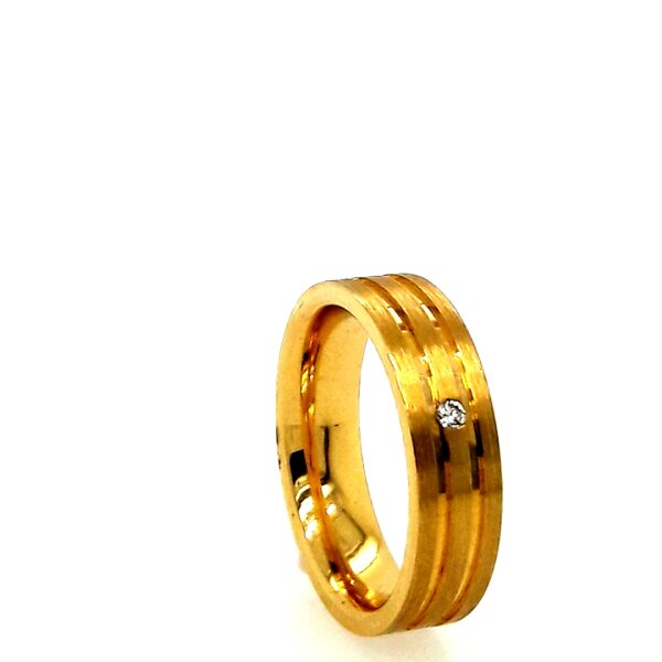Ring "Harmonie" 14 Karat Gelbgold Brillant 0,02ct