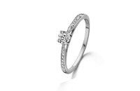 Ring 18 Karat Wei&szlig;gold Brillant 0,08ct G si