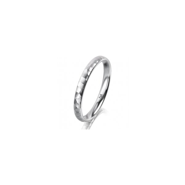 Ring Platin 950 2.5 mm diamantmatt