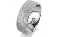 Ring Platin 950 7.0 mm kristallmatt