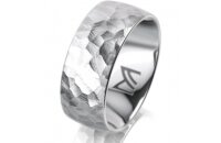 Ring Platin 950 8.0 mm diamantmatt