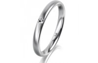 Ring Platin 950 2.5 mm l&auml;ngsmatt 1 Brillant G vs...