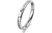 Ring Platin 950 2.5 mm diamantmatt 1 Brillant G vs 0,025ct