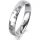 Ring Platin 950 4.0 mm diamantmatt 3 Brillanten G vs Gesamt 0,030ct