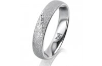 Ring Platin 950 4.0 mm kreismatt 4 Brillanten G vs Gesamt...