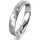 Ring Platin 950 4.0 mm sandmatt 5 Brillanten G vs Gesamt 0,035ct