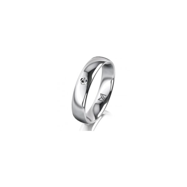 Ring Platin 950 4.5 mm poliert 1 Brillant G vs 0,025ct