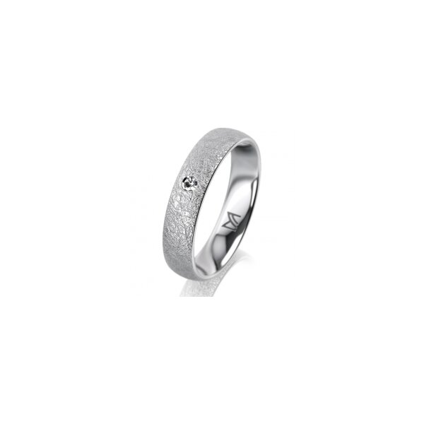 Ring Platin 950 4.5 mm kreismatt 1 Brillant G vs 0,025ct