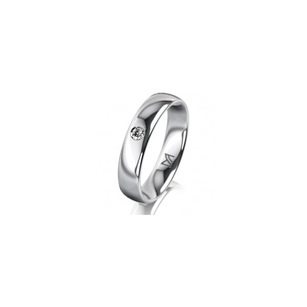Ring Platin 950 4.5 mm poliert 1 Brillant G vs 0,050ct
